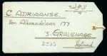 Stamp of Saudi Arabia » 1934 Kingdom Issues to date 1946 Airmail parcel tag to Switzerland (58 1/2g. rate) nd 1937 registered tag (10g. rate) to Holland