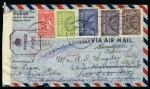 Stamp of Saudi Arabia » 1934 Kingdom Issues to date 1947-49, airmail from Bahrain to USA via Saudi Arabia