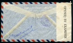 Stamp of Saudi Arabia » 1934 Kingdom Issues to date 1947-49, airmail from Bahrain to USA via Saudi Arabia