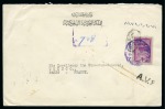 Stamp of Saudi Arabia » Official Mail 1950 Pair of registered official covers, from H.R.H. Prince Talal in Ryad via Jeddah to Holland