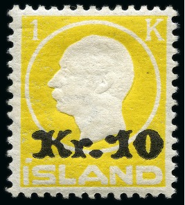 Stamp of Iceland » Iceland Collections 1902-31 Selection of 8 top value mint stamps