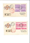 Stamp of Liechtenstein 1936 ZEPPELIN Liechtensteinfahrt 1Fr und 2Fr je in