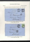 Stamp of Switzerland / Schweiz » Sitzende Helvetia Gezaehnt » Destinationen BELGIEN 1868: 40C grün und 30C ultramarin