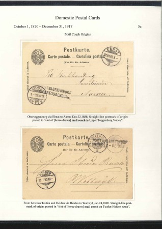 Stamp of Switzerland / Schweiz » Ganzsachen » Postkarten 1888-89 5C schwarz