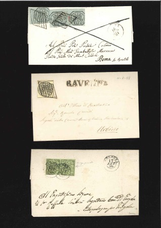 Stamp of Italian States » Papal States 1852 EMIGLIA ROMAGNA Cancellation selection of 18