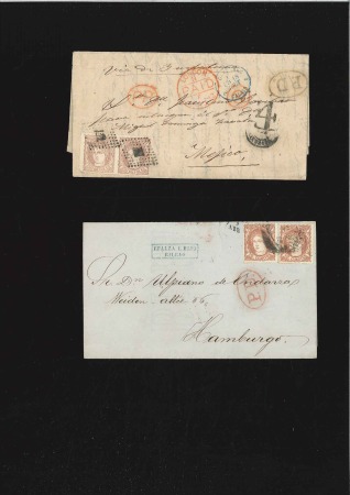 Stamp of Spain 1871 Cover franked 12C brown (2) bearing indistinc