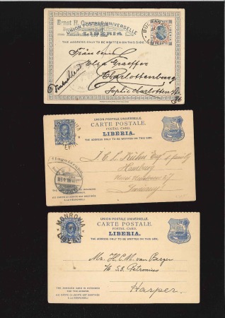 Stamp of Liberia 1891-1895, Selection of 25 postal stationery cards