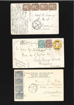 Stamp of India 1880s-1910 SEA POST OFFICE collection of 200+ cove