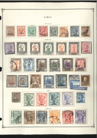 Stamp of Libya 1912-85, Mostly mint collection with better stamps