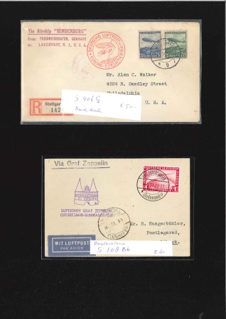 Stamp of Germany » Germany Collections and Large Lots 1926-30, ZEPPELINS: Small lot comprising booklet "