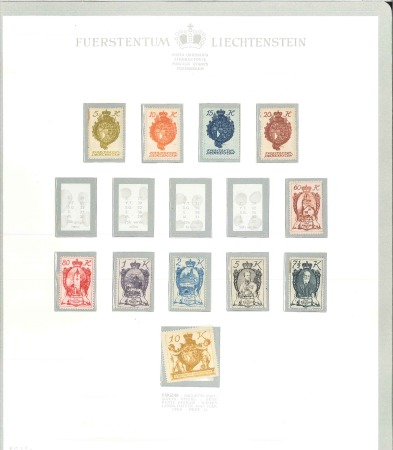 Stamp of Liechtenstein 1920-1941, Remainder Collection of hinged (a few r