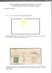 Stamp of France 1851-53, 4 lettres pour la SAVOIE sur pages dont p