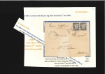 Stamp of France 1883-91, Trois plis "Papiers d'Affaires" taxés ave