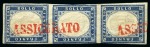 Stamp of Italian States » Sardinia 1855-63 Issue group of 3 items incl. 20c vert. str