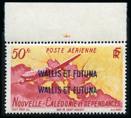 Stamp of Colonies françaises » Wallis et Futuna 1949 DOUBLE SURCHARGE WALLIS ET FUTUNA sur 50F rose