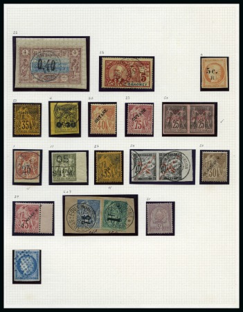 Stamp of Colonies françaises » Colonies Francaise Collections et Lots 1872-1906 Lot de meilleur timbressur feuille avec Guyane