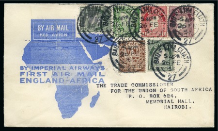 Stamp of Ireland » Airmails 1931 (Feb 26) Imperial Airways England-East Africa Service, London-Kisumu flight covers (2)