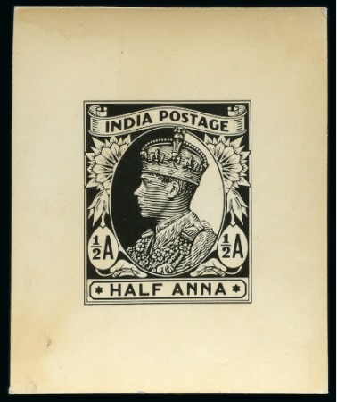 Stamp of India 1936 KEVIII 1/2a photographic essay in black, fine