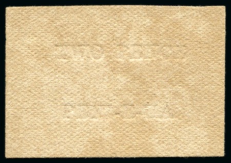 Stamp of Tonga 1923-24 "TWO PENCE / PENI-E-UA" (type 28) ovpt albino impression struck 3 times on two pieces of buff paper