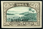 Stamp of Tonga 1897 Issue group of four proofs on carton paper