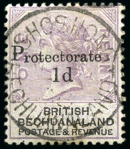 Stamp of Bechuanaland » Postal History & Cancellations GUBULAWAYO, KANYE, SHOSHONG and TATI cds with BECHUANALAND on individual stamps
