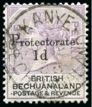 Stamp of Bechuanaland » Postal History & Cancellations GUBULAWAYO, KANYE, SHOSHONG and TATI cds with BECHUANALAND on individual stamps