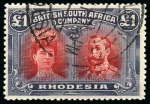Stamp of Rhodesia 1910-13 Double Heads used collection with a range of identified shades