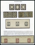 Stamp of Paraguay 1881, die proofs, a unique set of 15