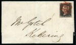 Stamp of Great Britain » 1840 1d Black and 1d Red plates 1a to 11 1840 Mourning wrapper from Hemel Hempstead (Hertfordshire) to Kettering with 1840 1d black pl.1a EK