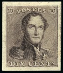 Stamp of Large Lots and Collections 1849-58, Exceptional group of Belgium classics on stockcards