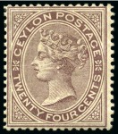 Stamp of Ceylon » Collections 1857-1947, Mint collection on stockcards incl. 1883-98 unissued 24c brown-purple perf.14