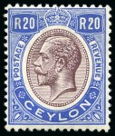 Stamp of Ceylon » Collections 1857-1947, Mint collection on stockcards incl. 1883-98 unissued 24c brown-purple perf.14