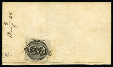 Stamp of Brazil 60R Black, early impression, a fine four margined example