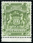 Stamp of Rhodesia 1892-1919, Mint collection on stockcards, incl. rare high values