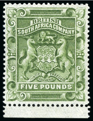 Stamp of Rhodesia 1892-1919, Mint collection on stockcards, incl. rare high values