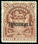 Stamp of Rhodesia 1892-1919, Mint collection on stockcards, incl. rare high values