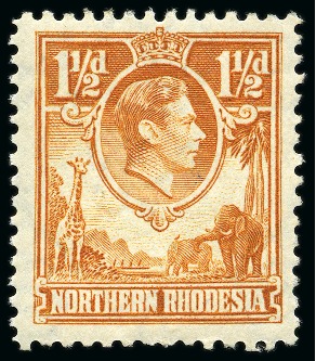 Stamp of Northern Rhodesia 1938-52 1 1/2d Yellow-Brown mint nh with "Tick bird" flaw