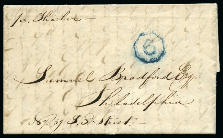 Stamp of Danish West Indies » Pre-Philately and Stampless Covers 1820 (16 Feb.) Folded entire sent from St.Croix "pr.