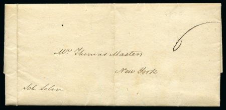 Stamp of Danish West Indies » Pre-Philately and Stampless Covers 1826 (2 May) Folded entire sent from St.Croix per ship