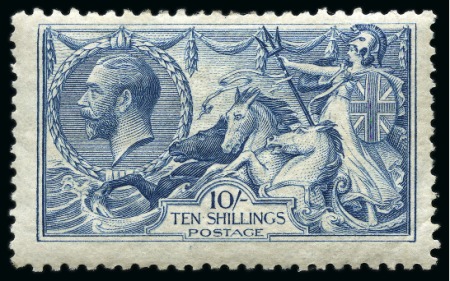 Stamp of Great Britain » King George V 1915 De La Rue 10s blue Seahorse mint nh