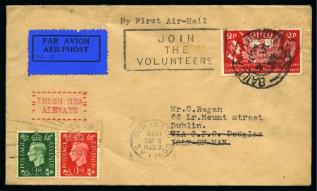 Stamp of Ireland » Airmails 1939 (Jun 5) Third Season of Summer service by Aer Lingus to Isle of Man, cover from Dublin to Douglas and returned