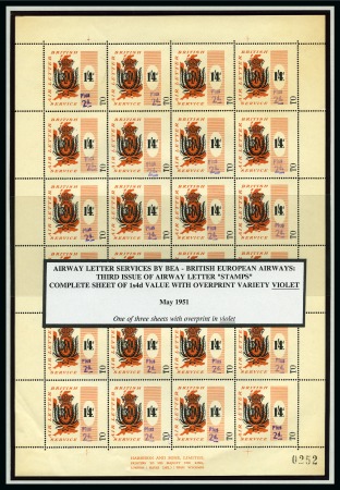 Stamp of Ireland » Airmails 1934-51, Collection of BEA and Irish airports (mostly Shannon) in 2 albums
