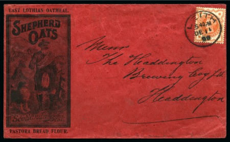 Stamp of Great Britain » Hand Illustrated and Printed Envelopes 1899 Oatmeal - Shepard Oats, Scotland's Best, printed