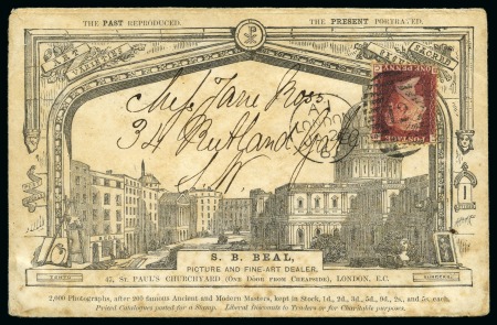Stamp of Great Britain » Hand Illustrated and Printed Envelopes 1867 Picture and Fine-Art Dealer - S.B.Beal of London,