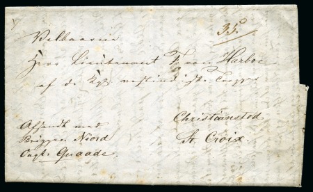 Stamp of Danish West Indies » Incoming Mail DENMARK 1835: Folded entire from Copenhagen dated 30