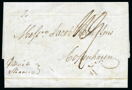 Stamp of Danish West Indies » British Post 1847 Folded entire to Copenhagen dated St. Croix 11