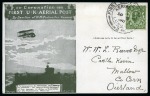 Stamp of Ireland » Airmails 1911-71, Collection of mostly first flights in 2 albums incl. 1911 First UK Aerial Post card to Ireland, 1933 Zeppelin, etc.