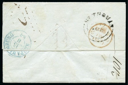 Stamp of Danish West Indies » British Post 1851 Folded entire to Copenhagen dated St. Croix 14
