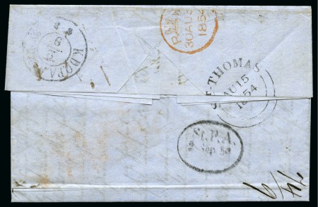 Stamp of Danish West Indies » British Post "MIXED RATE" PERIOD - 1 February to 1 September 1854