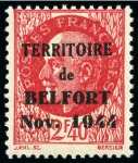 Stamp of France » Libération BELFORT Série 1 à 4, neuf avec ch., TB, signé Lion